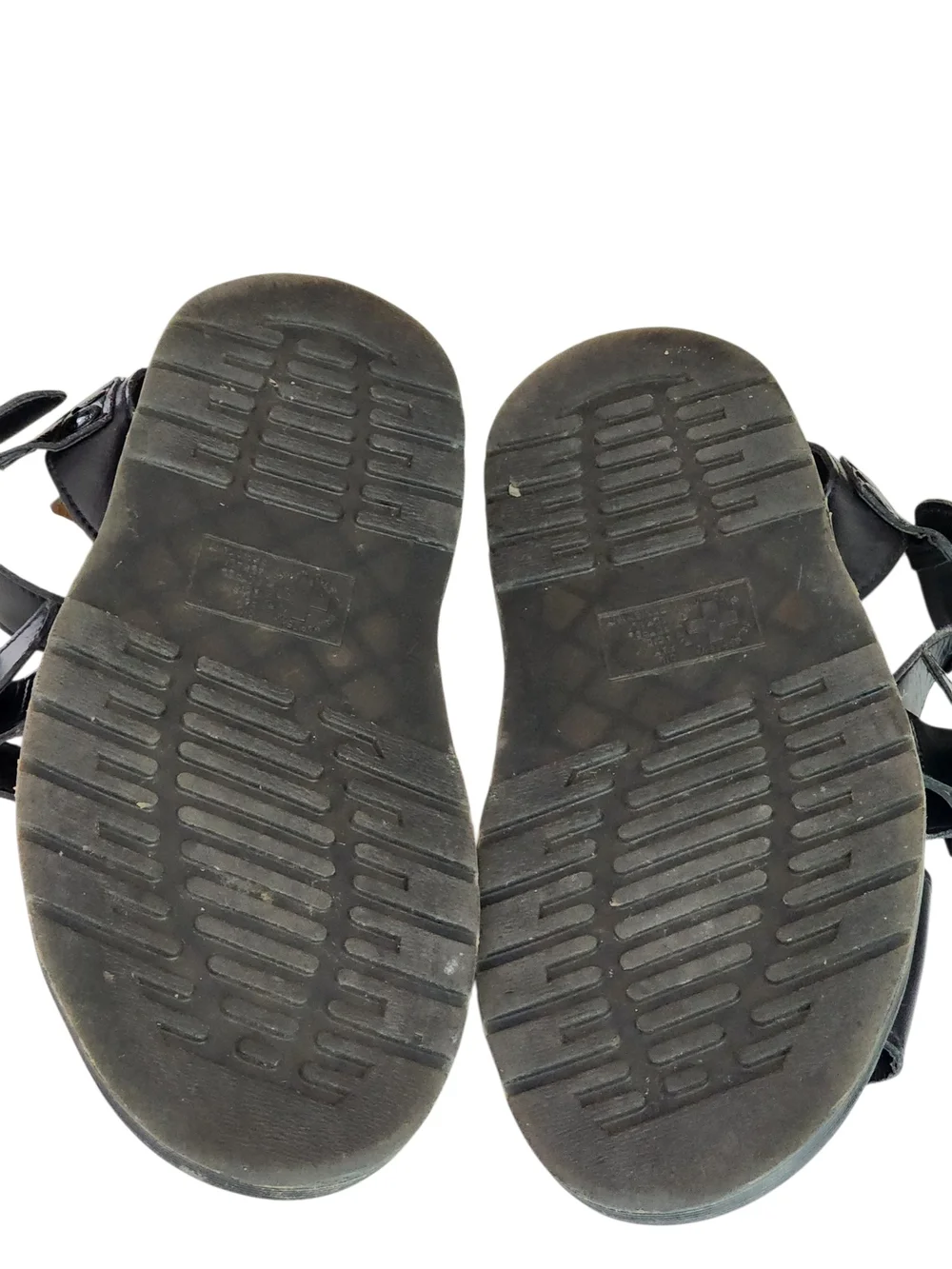 Dr. Martens Women's Black Leather Triple-Strap‎ Sandals